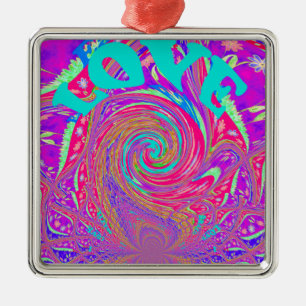 Ornamento De Metal Belo e incrível amor Texto original Impressão