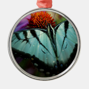 Ornamento De Metal Belo Turquesa Borboleta