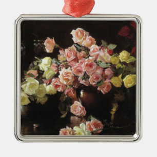 Ornamento De Metal Belos Rosas (por Joseph DeCamp)