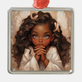 Ornamento De Metal Bênçãos de Anjo Negro Eteal Guardian