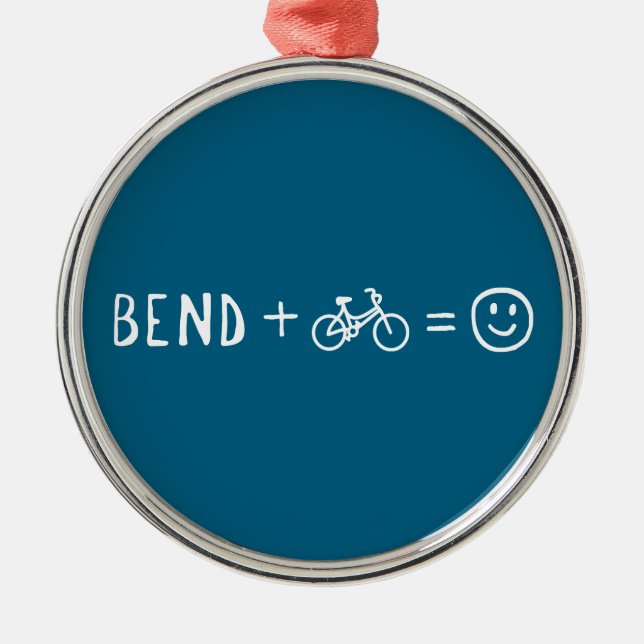 Ornamento De Metal Bend Oregon Plus Bikes Faz Você Feliz (Frente)