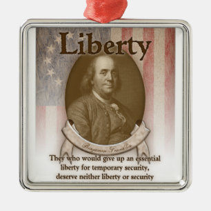 Ornamento De Metal Benjamin Franklin - liberdade