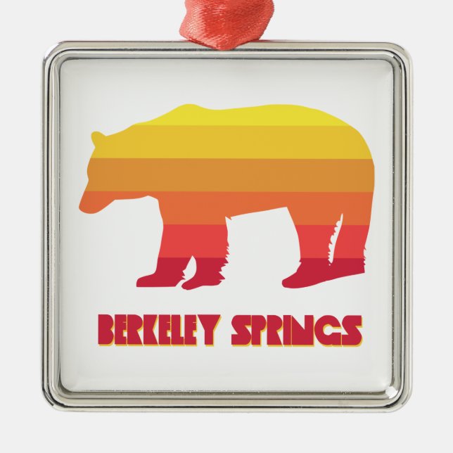 Ornamento De Metal Berkeley Primavera West Virginia Rainbow Bear (Frente)