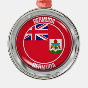 Ornamento De Metal Bermuda Round Emblem