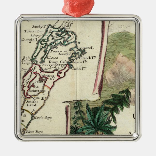 Ornamento De Metal Bermudas (Frente)