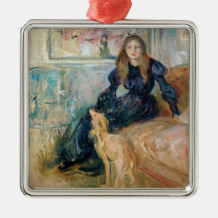 Ornamento De Metal Berthe Morisot - Julie e o seu Greyhound Laerte