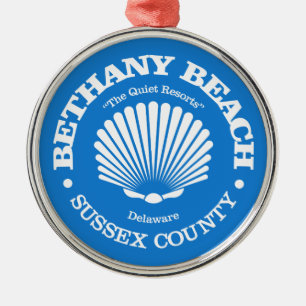 Ornamento De Metal Bethany Beach (concha)