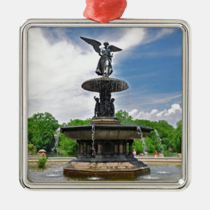 Ornamento De Metal Bethesda "anjo Central Park das águas", NYC