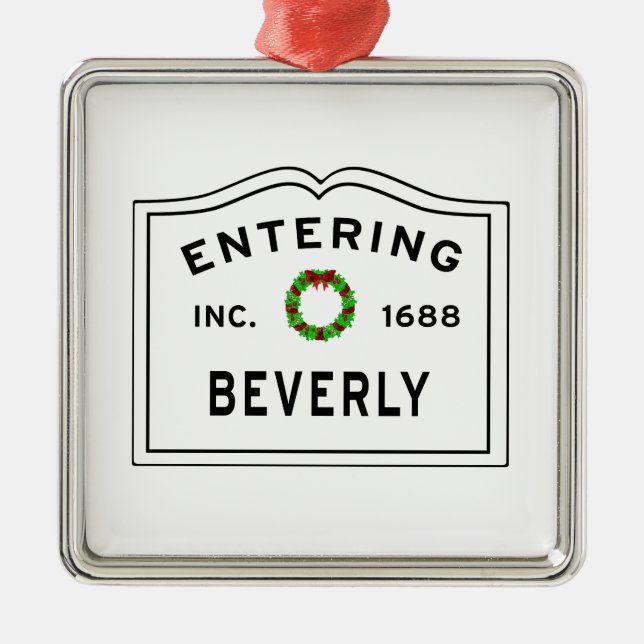 Ornamento De Metal Beverly, MÃE Holiday Wreath Metal Ornament (Frente)