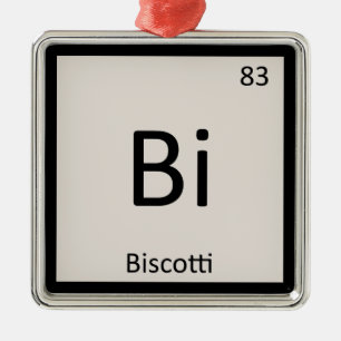 Ornamento De Metal Bi - Tabela Periódica da Química do Biscoito Bisco