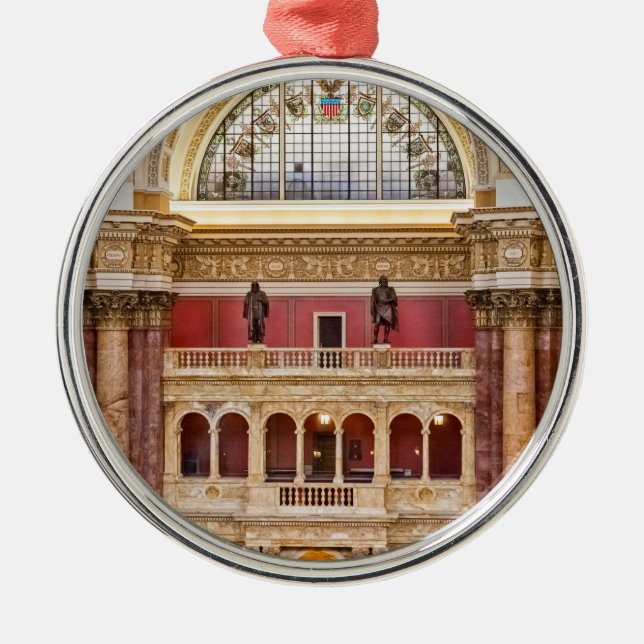 Ornamento De Metal Biblioteca do Congresso (Frente)