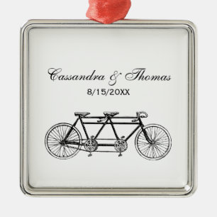 Ornamento De Metal Bicicleta Antiga Construída Para Dois / Bicicleta