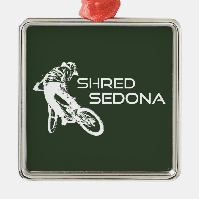 Ornamento De Metal Bicicleta De Montanha Sedona Shred Arizona (Frente)