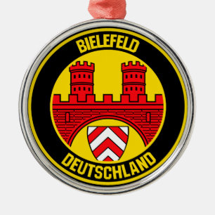 Ornamento De Metal Bielefeld Round Emblem