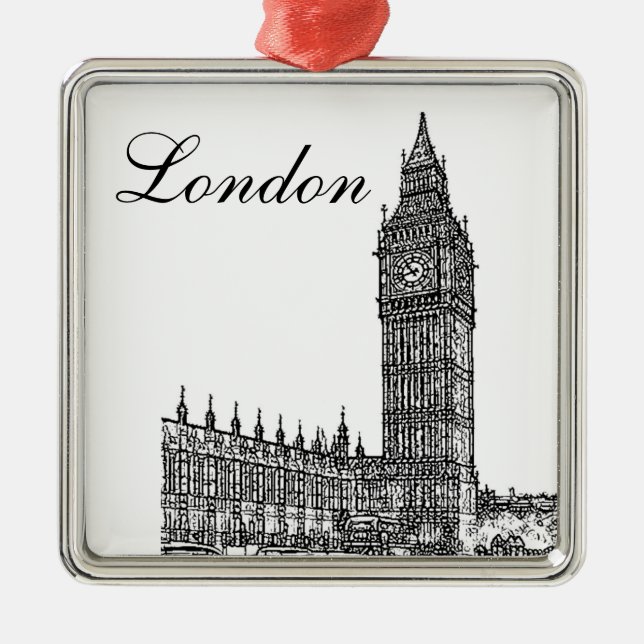 Ornamento De Metal Big Ben (Frente)