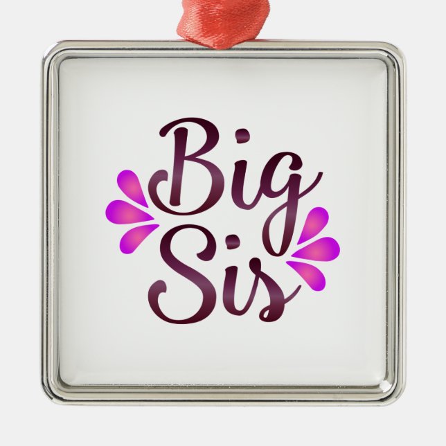Ornamento De Metal Big Sis (Frente)