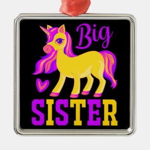 Ornamento De Metal Big Sister Magical Unicorn
