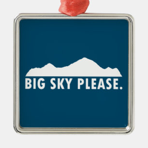 Ornamento De Metal Big Sky, por favor