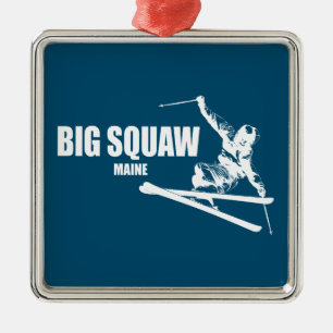 Ornamento De Metal Big Squaw Maine Skier