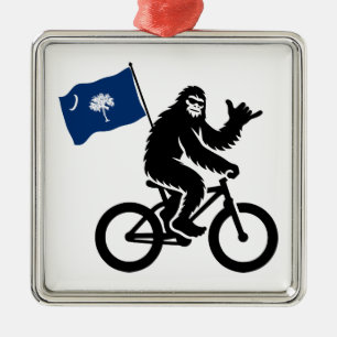 Ornamento De Metal Bigfoot Cycling South Carolina Flag