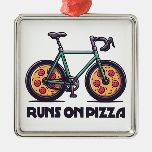 Ornamento De Metal Bike Funciona Na Pizza (Frente)