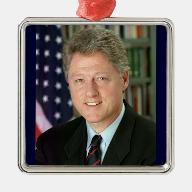 Ornamento De Metal Bill Clinton (Frente)