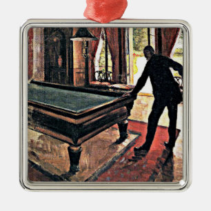 Ornamento De Metal Billiards - Caillebotte, trabalho de arte 1876