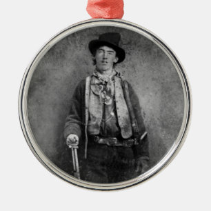 Ornamento De Metal Billy The Kid, Antigo Oeste Americano