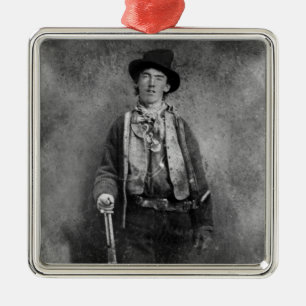 Ornamento De Metal Billy The Kid, fora da lei do Velho Oeste American