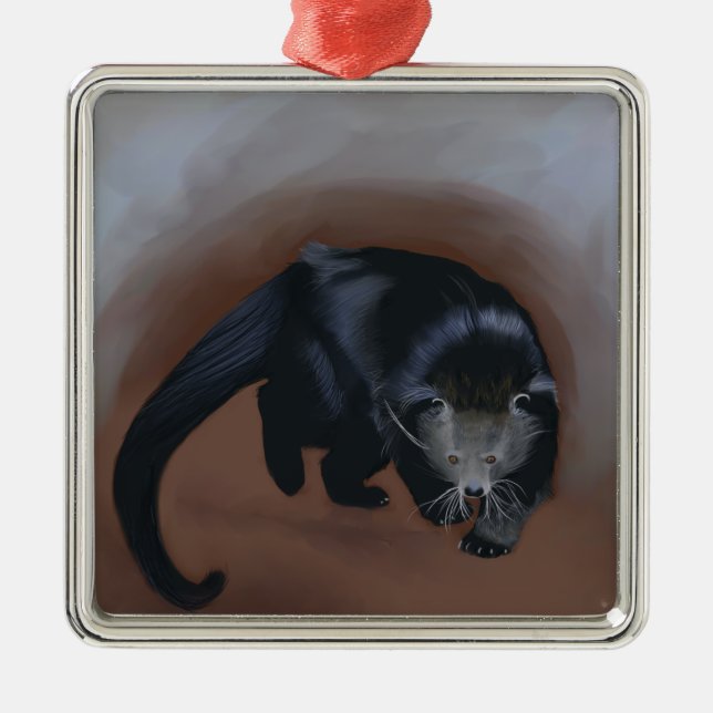 Ornamento De Metal Binturong (Frente)