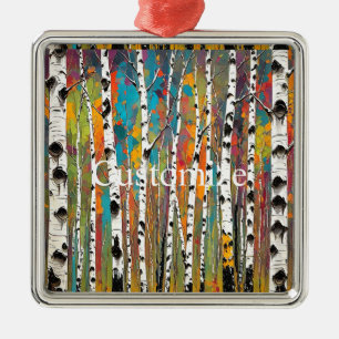 Ornamento De Metal Birch Woods Thunder_Cove