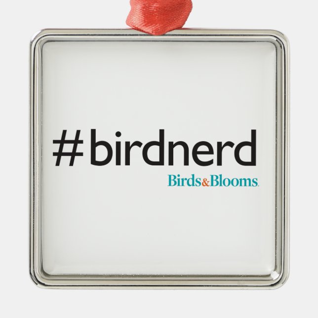 Ornamento De Metal #BirdNerd (Frente)