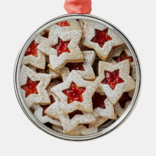 Ornamento De Metal Biscoitos do Natal da estrela