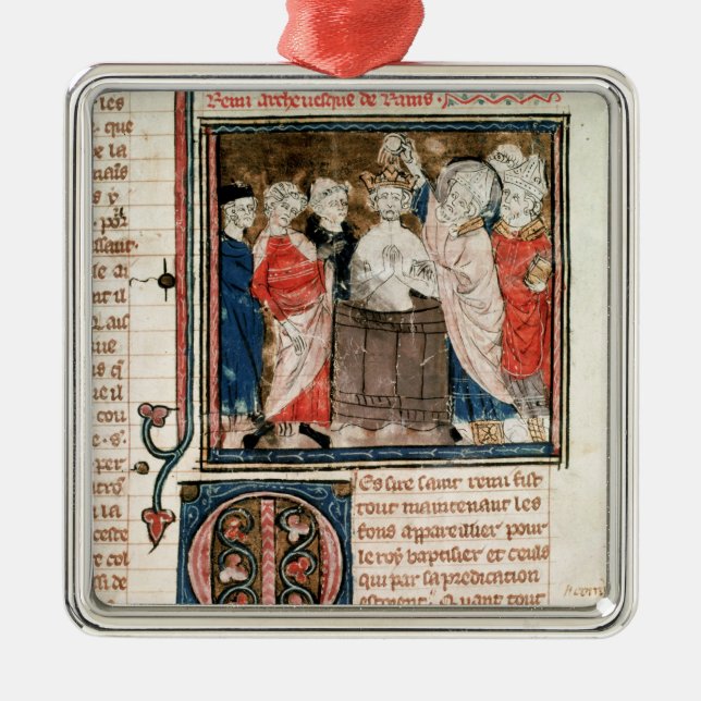 Ornamento De Metal Bishop do St. Remigius de Rheims (Frente)
