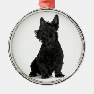 Ornamento De Metal Black Scottish Terrier