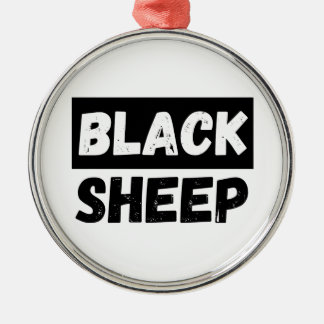 Ornamento De Metal Black Sheep Bold Distressed Rebel Streetwear Art