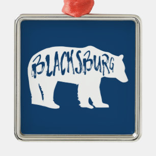 Ornamento De Metal Blacksburg Virginia Bear
