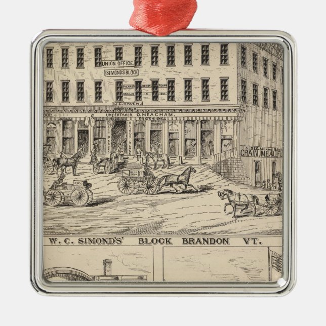 Ornamento De Metal Bloco do WC Simond's em Brandon (Frente)