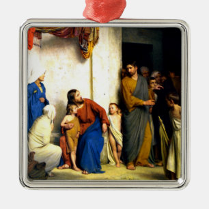 Ornamento De Metal Blogue - Que as Crianças Pequenas Venham A Mim