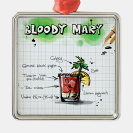 Ornamento De Metal Bloody Mary Cocktail