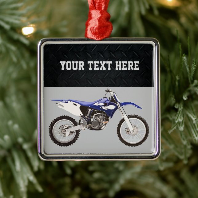 Ornamento De Metal  Blue Dirt Bike Sports Boy  (Árvore)