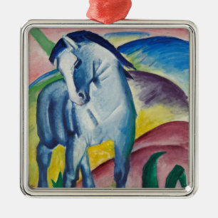 Ornamento De Metal Blue Horse (Cute Animal) (por Marc Franz)