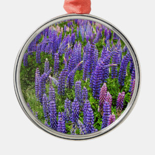 Ornamento De Metal Bluebonnets Blue Flowers Texas Texan Lupine