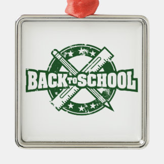 Ornamento De Metal Boa vinda de volta à escola