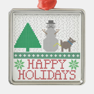 Ornamento De Metal Boas festas Natal fazendo xixi do boneco de neve