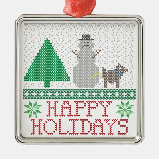 Ornamento De Metal Boas festas Natal fazendo xixi do boneco de neve (Frente)