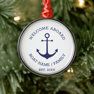 Ornamento De Metal Boas-vindas Ancoragem náutica Personalizada Azul 