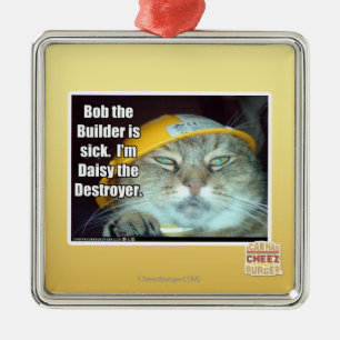 Ornamento De Metal Bob o construtor é doente