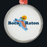 Ornamento De Metal Boca Raton - projeto do mapa<br><div class="desc">Boca Raton - design do mapa.</div>