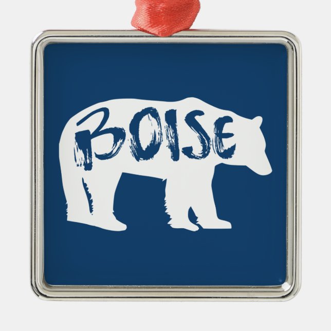 Ornamento De Metal Boise Idaho Bear (Frente)